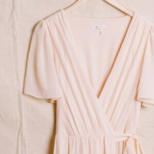 Light Peach Wrap Maxi Dress - Medium